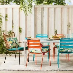 5" X 7" Multi Dot Fringed Outdoor Rug Teal/Pink/Yellow - Opalhouse™ -Opalhouse Living Outlet Store GUEST 0b5e6a0b 4b65 4e2a b81e d52869792536