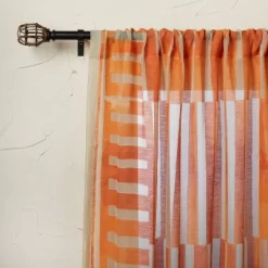 1pc Sheer Ophelia Printed Burnout Window Curtain Panel Orange - Opalhouse™ Designed With Jungalow™ -Opalhouse Living Outlet Store GUEST 154e0bfa b339 41f9 9f40 0461976c9081