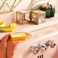 Metal Glass Decorative Box Gold - Opalhouse™ Designed With Jungalow™