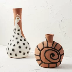 Spiral Shell Terracotta Vase Brown - Opalhouse™ Designed With Jungalow™ -Opalhouse Living Outlet Store GUEST 5c2b58ed 0b3f 454c 91fa 9f37f0275e13