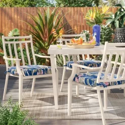 5' X 7' Scandi Asymmetrical Tapestry Woven Outdoor Rug Natural - Opalhouse™