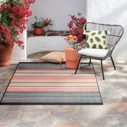 5' X 7' Outdoor Rug Multi Stripe Global Pink - Opalhouse™ -Opalhouse Living Outlet Store GUEST 849a4c76 29c9 486c a953 a03150bdac10
