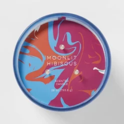 28oz Glass Moonlit Hibiscus Candle Light Blue - Opalhouse™ -Opalhouse Living Outlet Store GUEST 9562dc6d 4e42 481c 91d9 1f68f9f8ac72