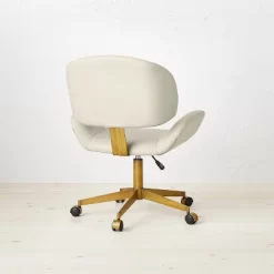 Mahonia Faux Leather Office Chair Cream/Aged Brass - Opalhouse™ Designed With Jungalow™ 8 Mahonia Faux Leather Office Chair Cream/Aged Brass - Opalhouse™ Designed With Jungalow™ -Opalhouse Living Outlet Store GUEST c063500a 216c 4d23 8174 81e648410040