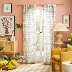 1pc Light Filtering Embroidery Bridges Window Curtain Panel White - Opalhouse™ Designed With Jungalow™ -Opalhouse Living Outlet Store GUEST cc3504b0 8e79 4236 8d8b 7dc946df2b57 1