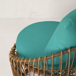 Topanga Club Chair With Ottoman - Blue/Brown - Opalhouse™ Designed With Jungalow™ -Opalhouse Living Outlet Store GUEST d55e6c02 0566 4024 be4f e642208a3e0f