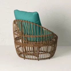 Topanga Club Chair With Ottoman - Blue/Brown - Opalhouse™ Designed With Jungalow™ -Opalhouse Living Outlet Store GUEST db6f5d67 275a 4bfa 9fae 3ff68f41b8d1